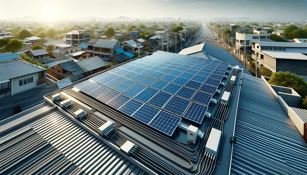 施工事例：ソーラーパネル設置工事